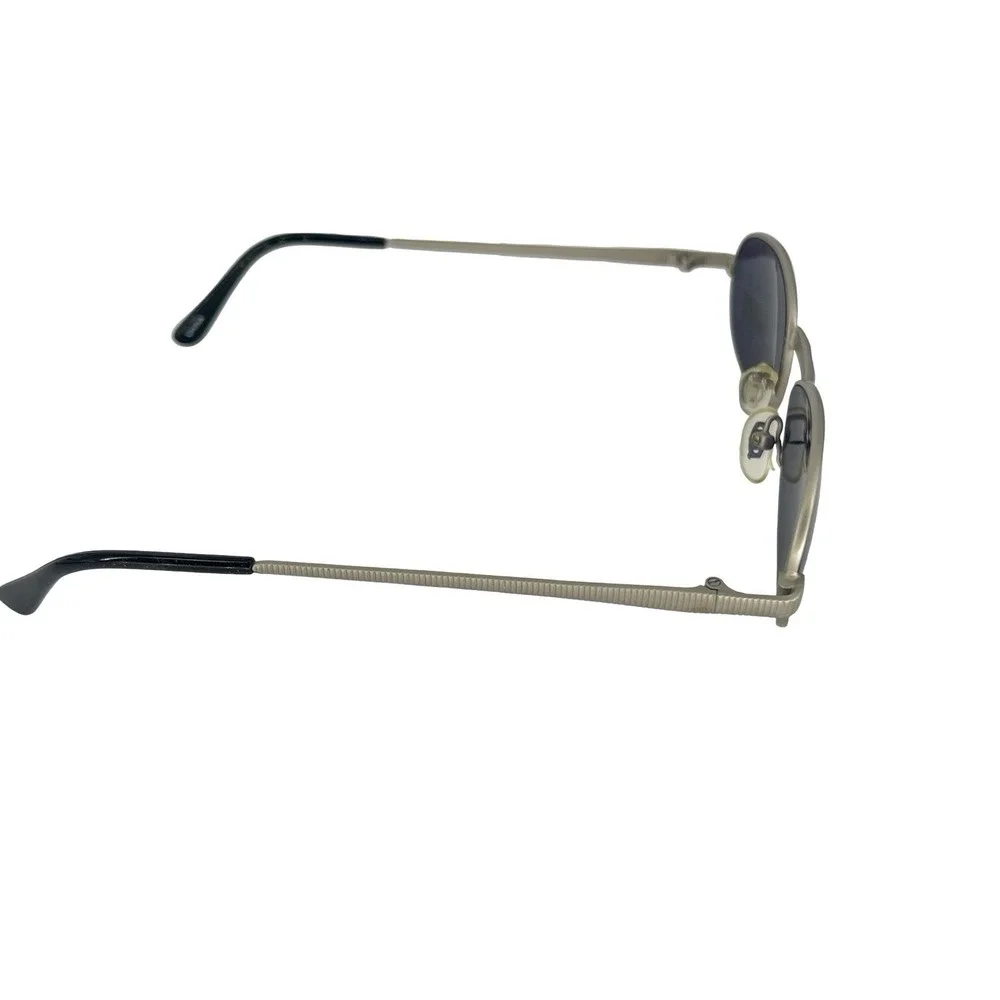 Deziner Wholesale LLC Oval Metal Sunglasses Silver Frame Blue Lens UV400